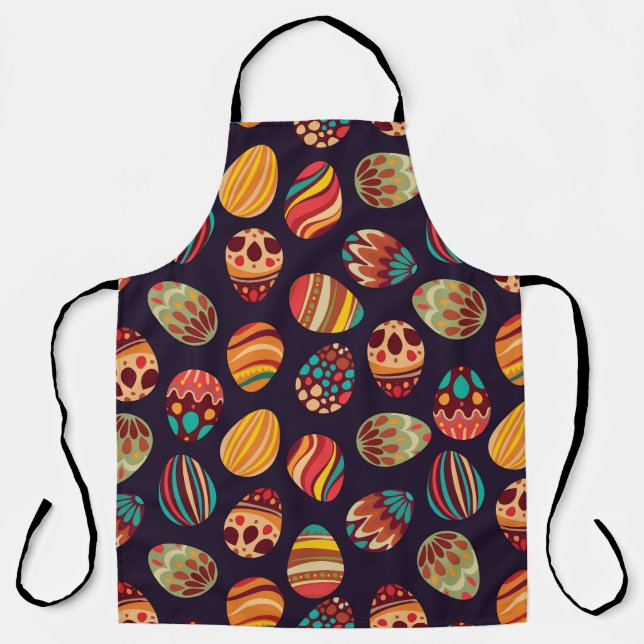 Tablier OEufs de Pâques : design harmonieux et festif. (Recto)
