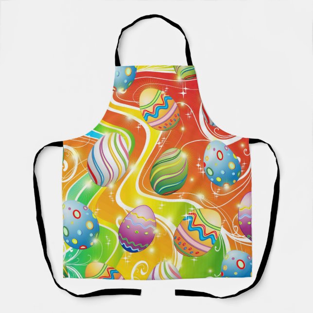 Tablier Œufs de Pâques Joyeux Motif Festif (Recto)