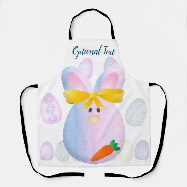 Tablier Oeufs et lapins prêts pour Pâques (Recto)