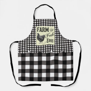 Tablier OEufs Frais De Ferme Plaid Apron