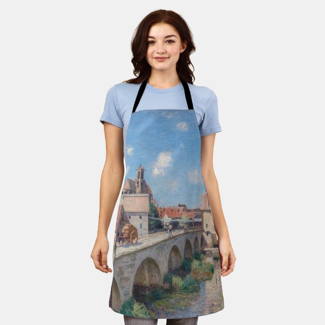 Tablier OEuvre d'Alfred Sisley - Le Pont de Moret (Porté)