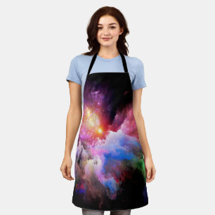 Tablier oeuvre d'art en nuage de SlipperyJoe abstraite vib