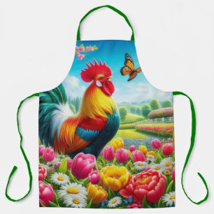 Tablier OEuvre florale/de printemps/de poulet