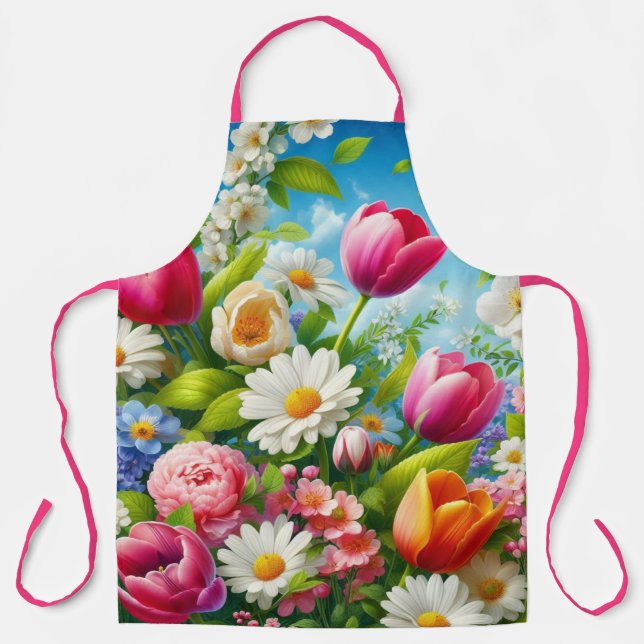 Tablier OEuvre florale/printanière (Recto)