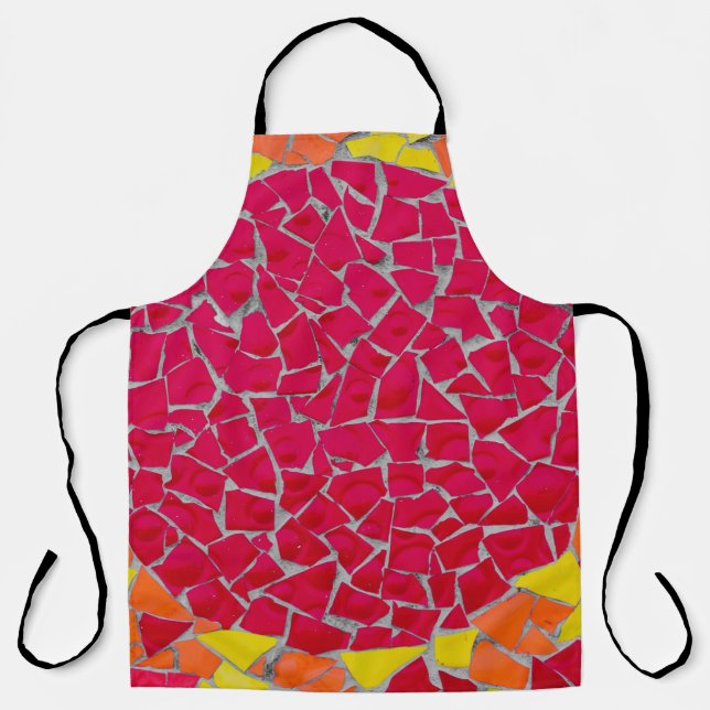 Tablier OEuvre rouge, orange et jaune (Recto)