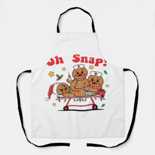 Tablier Oh Snap Infirmière École Pain d'Épice Noël Classiq