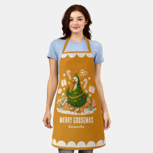 Tablier Oie de Noël Whimsical Vacances amusantes