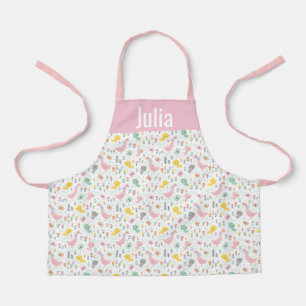 Tablier Oie mignonne et oies aux couleurs pastel