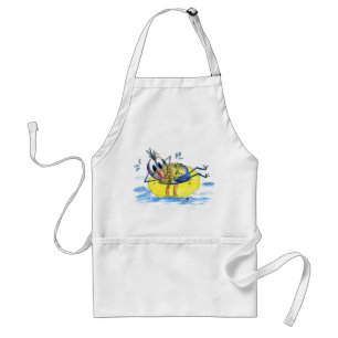 Tablier Oiseau blanc mignon sur flotteur
