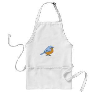 Tablier Oiseau bleu doux