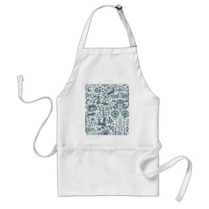 Tablier Oiseau, Cerf, motif folklorique des arbres