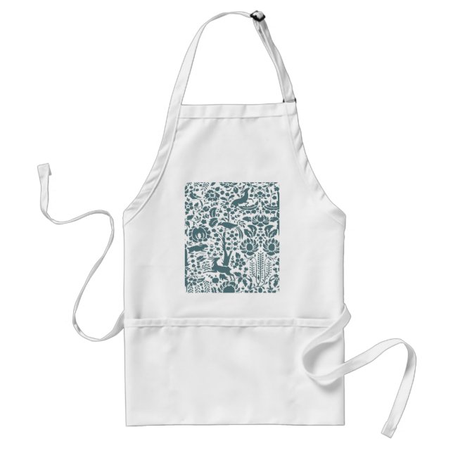 Tablier Oiseau, Cerf, motif folklorique des arbres (Devant)