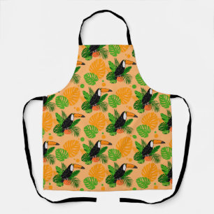 Tablier Oiseau tropical Toucan Motif sans couture