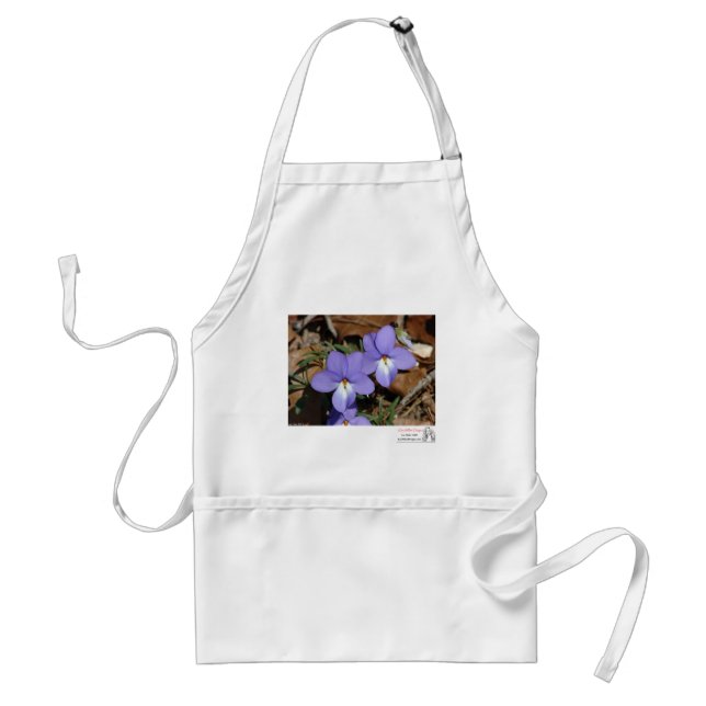 Tablier Oiseaux fleur sauvage-Pied Violet III Cadeaux et v (Devant)