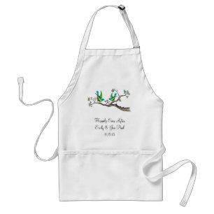 Tablier Oiseaux vintage Apple Green & Aqua
