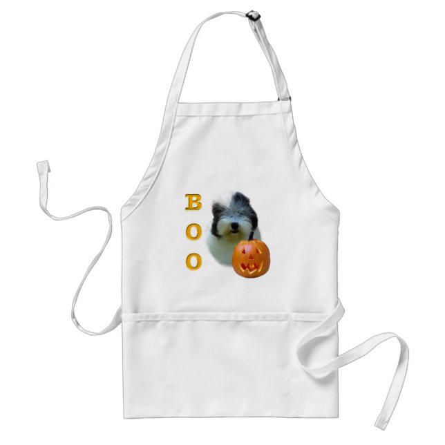 Tablier Old English Sheepdog Halloween Boo (Devant)