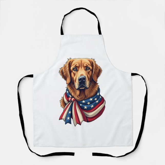 Tablier Old Glory Golden Retriever Vintage Shirt 2 (Recto)