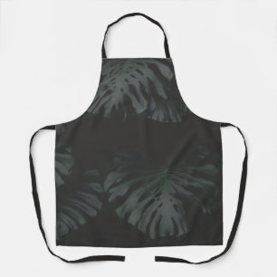 Tablier ombres de Monstera de minuit