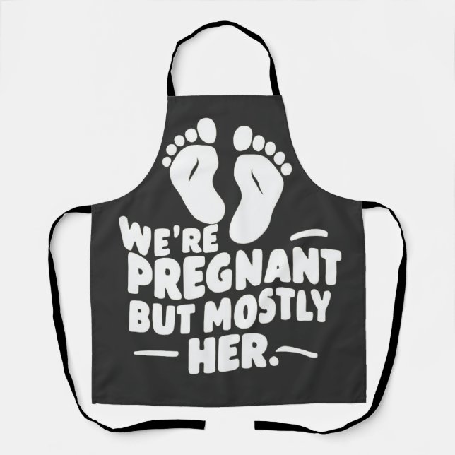 Tablier On est enceinte mais surtout son père de grossesse (Recto)