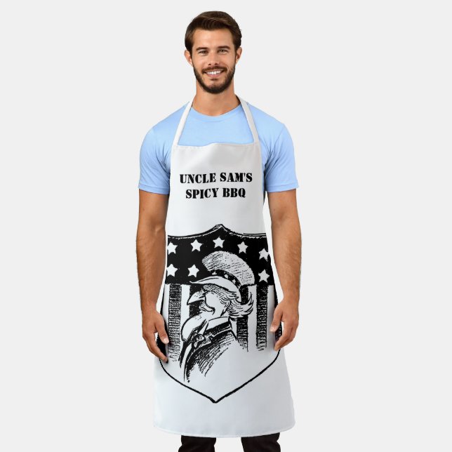 Tablier Oncle patriotique vintage Sam et drapeau américain (Porté)