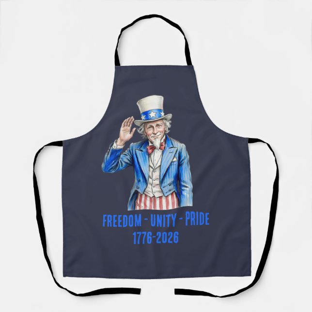 Tablier Oncle Sam Joyeux 14 juillet Patriotique (Recto)