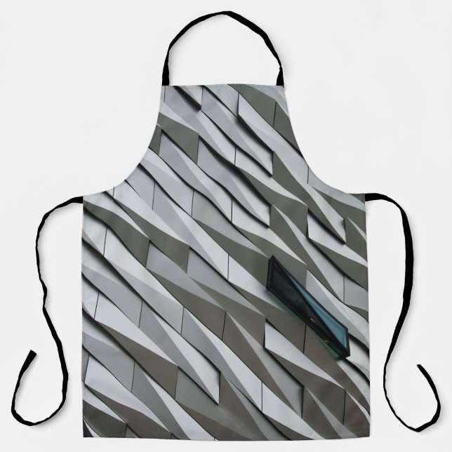 Tablier onduler des formes abstraites sur une façade de bâ (Recto)