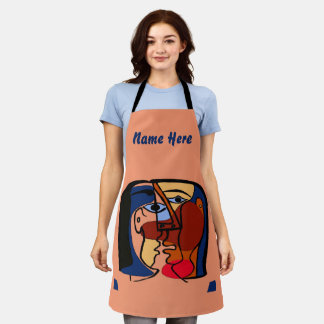 Tablier One Kiss - ajouter du texte, Apron
