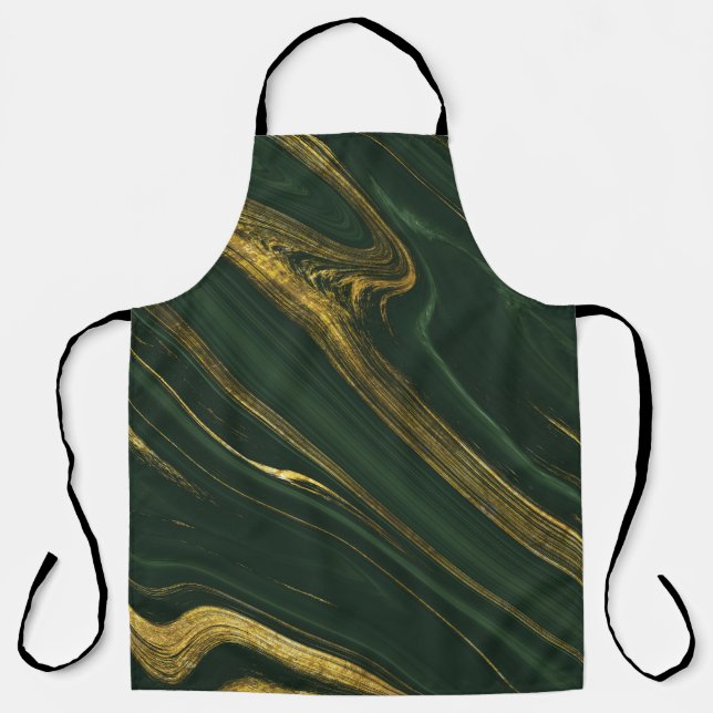 Tablier Onyx Vert Luxueux : Marbre D'Or. (Recto)