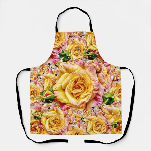Tablier Opulence Rose Dorée Groovy : (Recto)