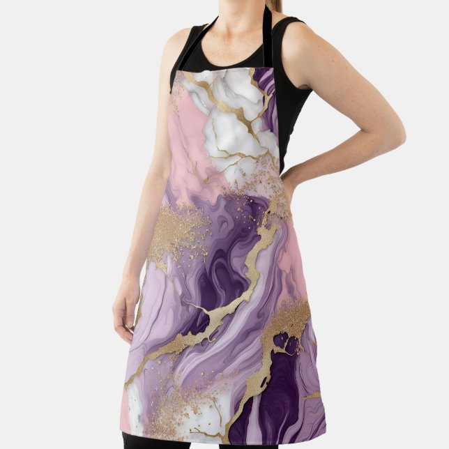 Tablier Or, granit rose, marbre blanc (Insitu)