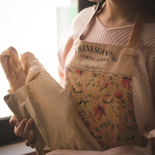 Tablier Orange Brûlé Escadron de Cuisine d'action de grâce