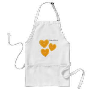 Tablier Orange Cœur – Cadeau de Cuisine Citron Ado