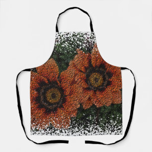 Tablier Orange Daisy Balls Apron