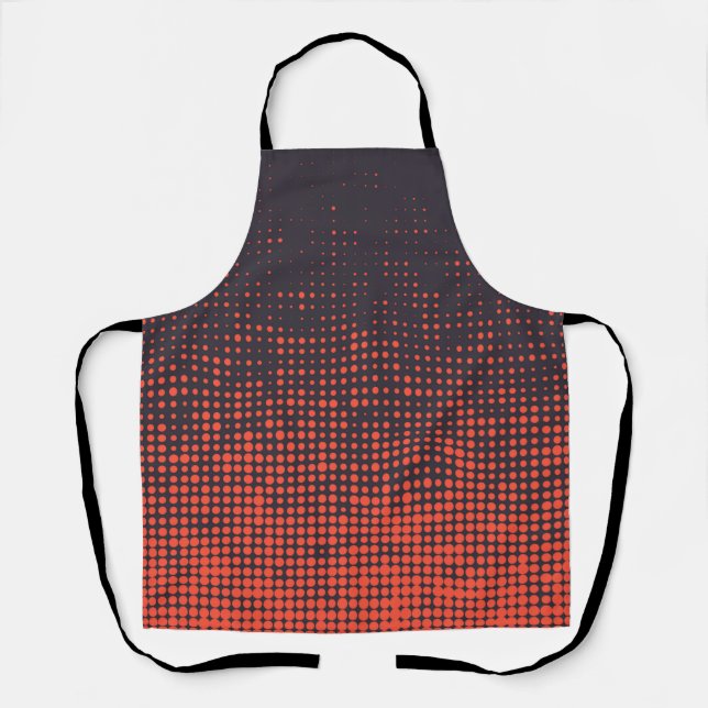 Tablier Orange, moderne, abstrait mi-teinte motif (Recto)