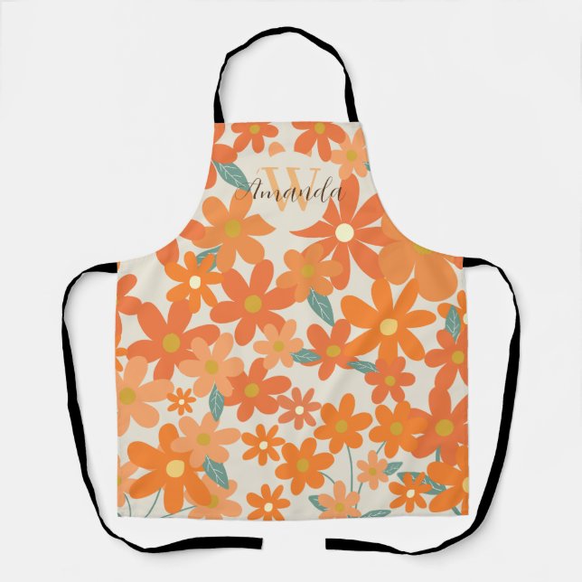 Tablier Orange Monogrammé (Recto)