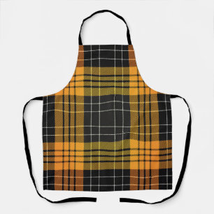 Tablier Orange Noir Automne Halloween Plaid