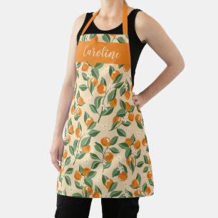 Tablier Oranges Vintage Été Bohème Fruit Personnalisé