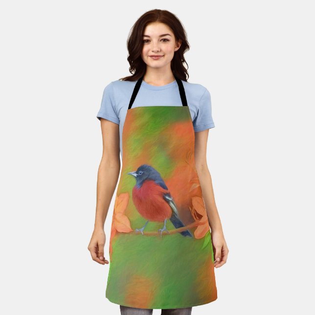Tablier Orchard Oriole Songbird Peinture Oiseau original (Porté)