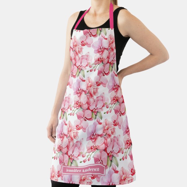 Tablier Orchidée Fleurale Rose Féminin  (Insitu)