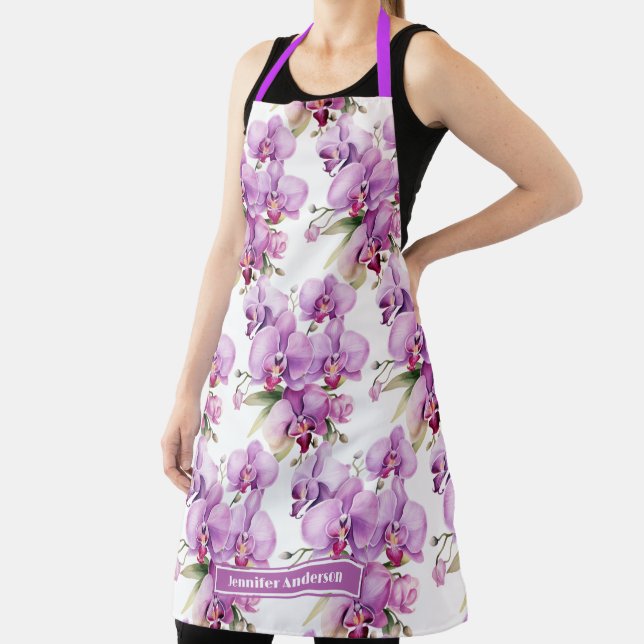 Tablier Orchidée Fleurie Violet Féminin  (Insitu)
