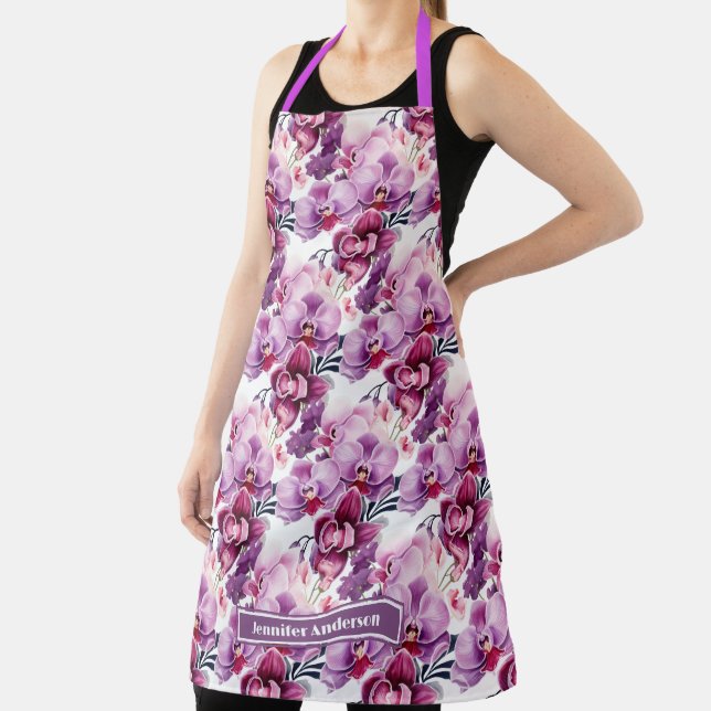 Tablier Orchidée Fleurie Violet Féminin  (Insitu)
