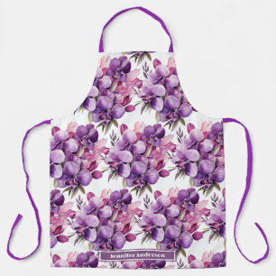 Tablier Orchidée Violette Féminine Florale