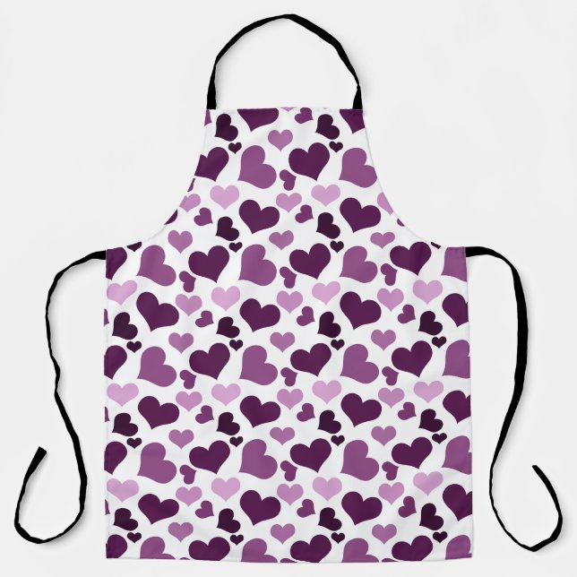 Tablier Oreiller à lancer Motif violet et rose en forme de (Recto)