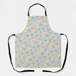 Tablier Oreiller Rond Oiseaux et Fleurs Aquarelle