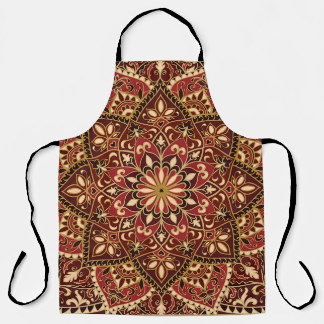 Tablier Oriental Red : Tapis floral vintage (Recto)