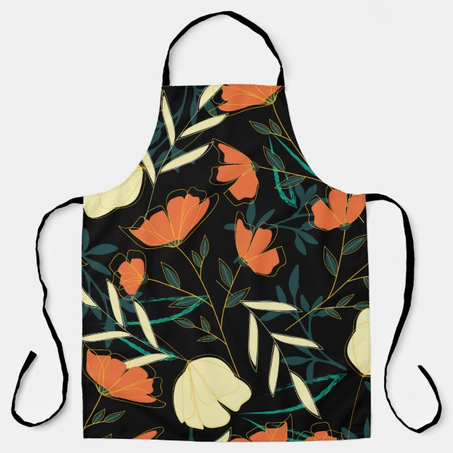 Tablier Original seamless pattern with bright tropical lea (Recto)
