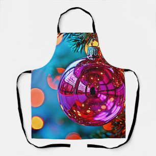 Tablier Ornement de Noël vibrant à paillettes