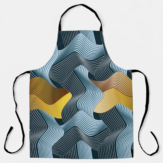 Tablier Ornement sans soudure Abstrait avec vagues (Recto)