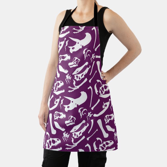 Tablier Os de dinosaures (violet) (Insitu)