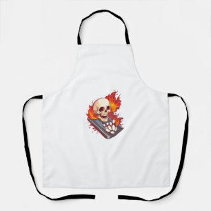 Tablier Os de quilles � Crâne de sport drôle